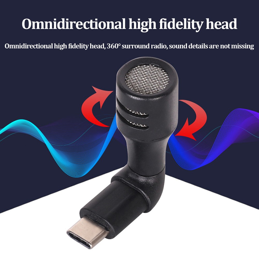 Type C Plug Smartphone Video Mini Microphone Mobile Phone Omnidirectional