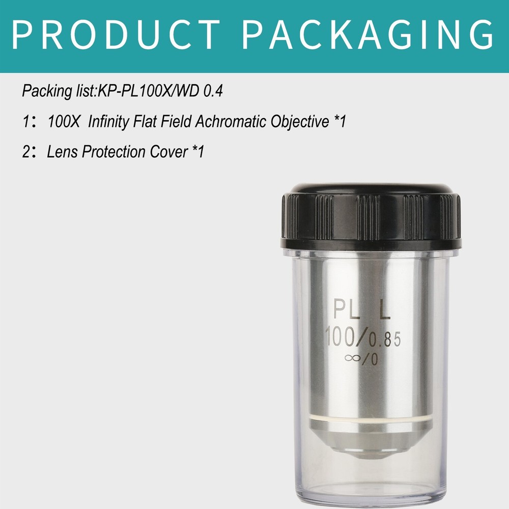 KOPPACE 100X Infinity Achromatic Metallographic Objective, 20.2mm IF