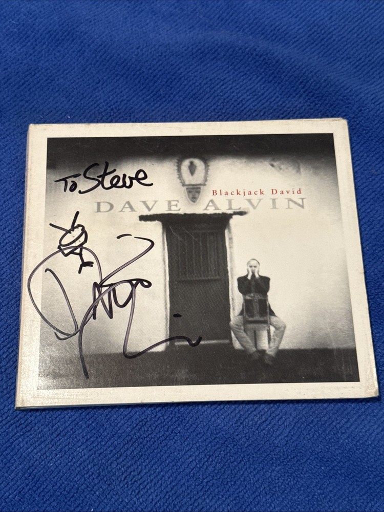 Authentic Vintage 90’s Signed Dave Alvin Blackjack David Promo CD