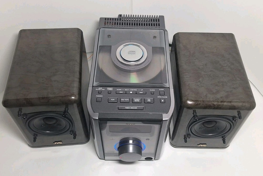 JVC FS-5000 Ultra Compact Component System CD FM AUX Marbled Gray 1998 Working