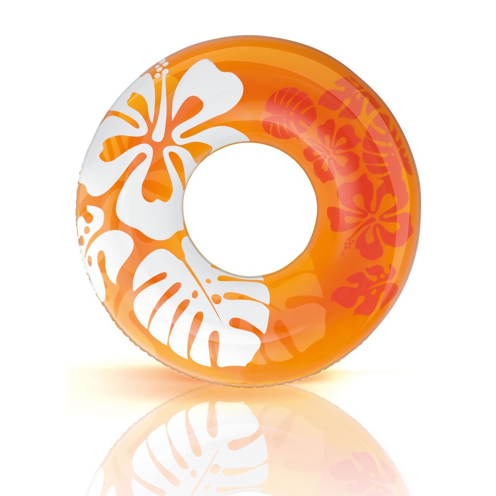 Intex 36 Inch Transparent Inflatable Round Swimming Pool Ring Float (24 Pack)