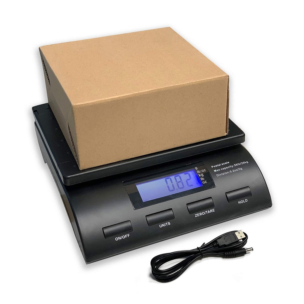 Digital 50 lb x 0.2 oz Postal Table Shipping Mail Scale with Large Display, E...