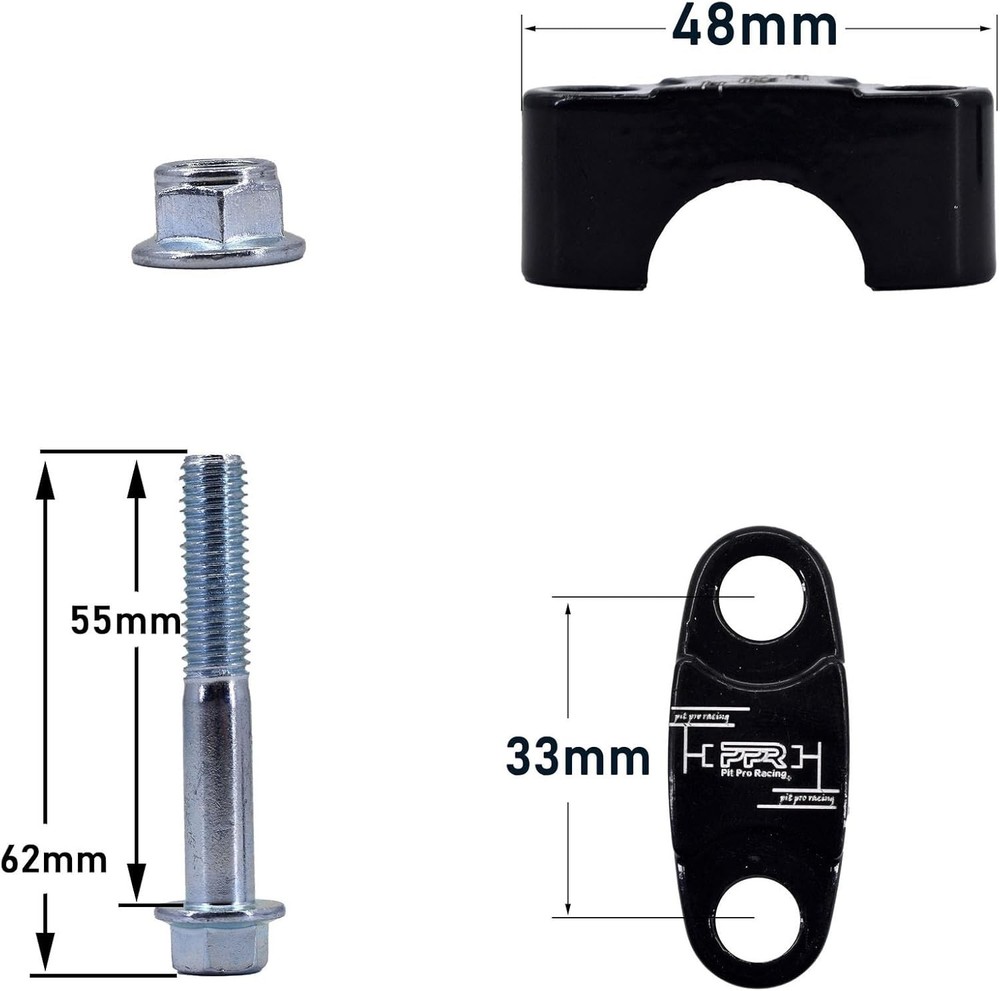 Handlebar Risers, 7/8" 22 mm Handlebar Mount Clamp Risers Replacement for Colema