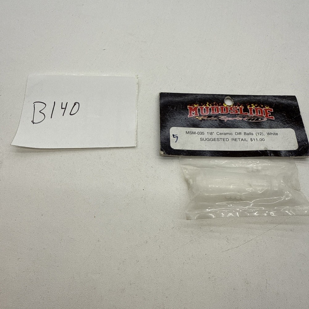 Muddslide MSM-035 1/8” Ceramic Diff Balls (12), White