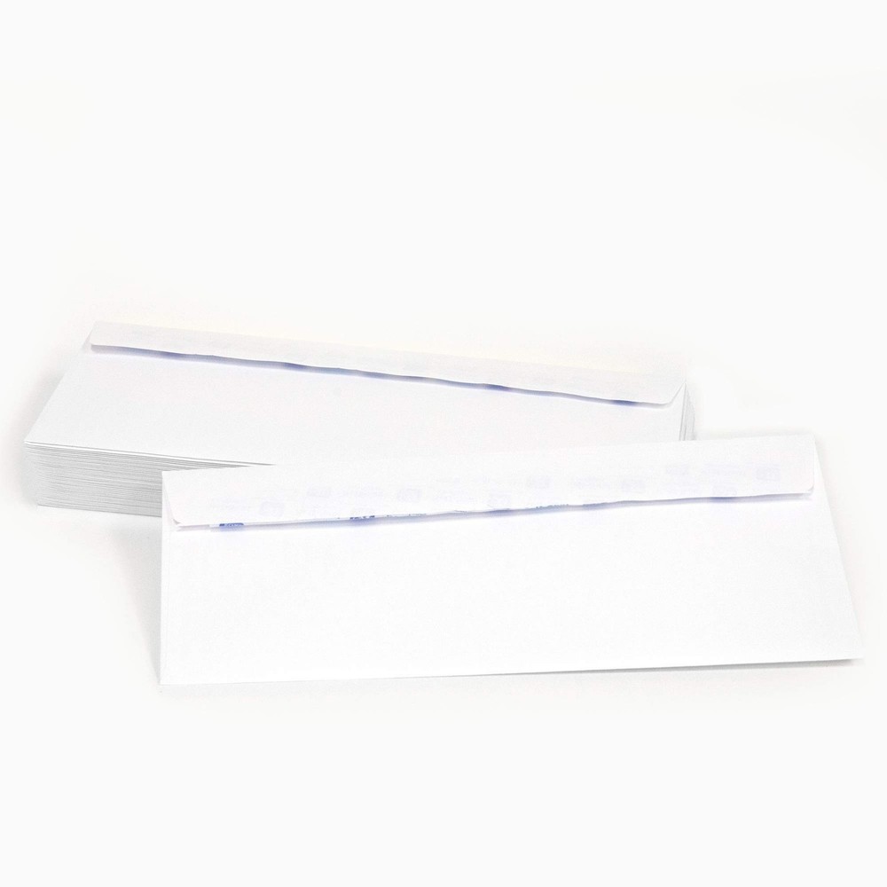 BAZIC Self Seal White Envelope 4 1/8" x 9 1/2" #10, No Window Mailing Envelop...