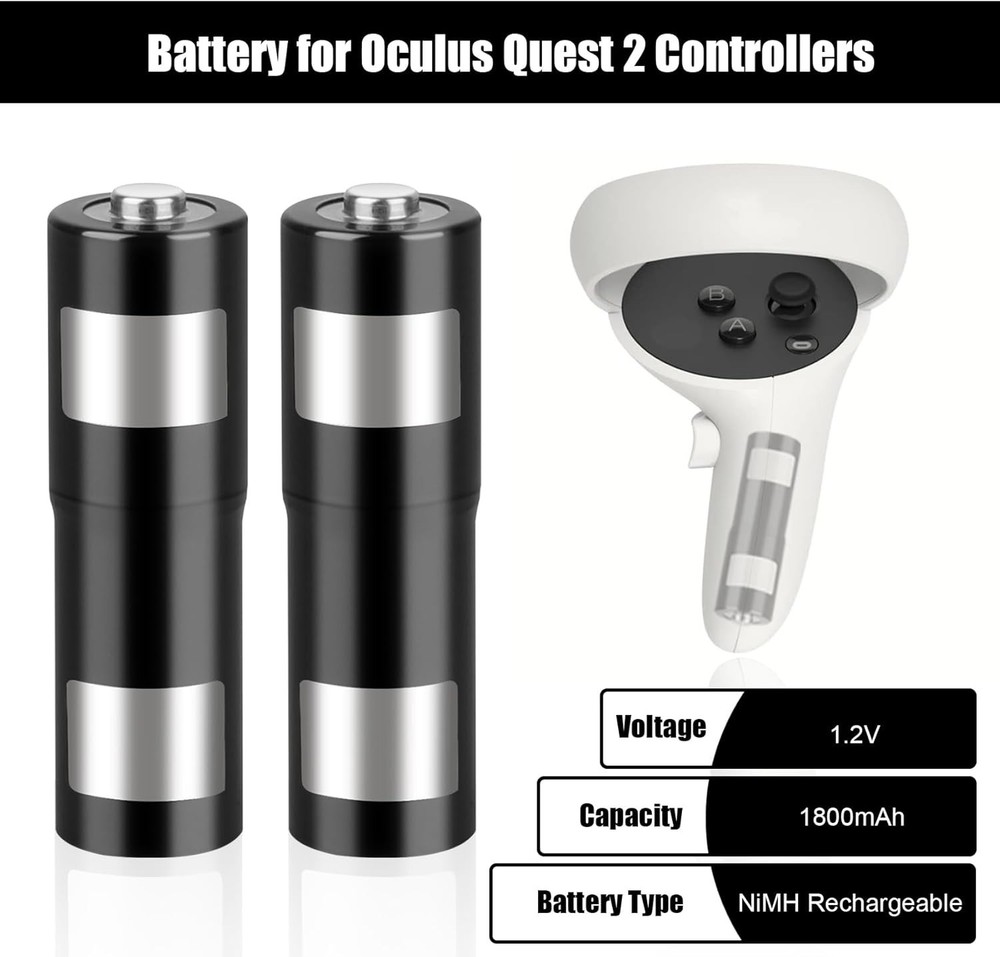 Rechargeable Controller Battery Compatible for Oculus Quest 2 Controller