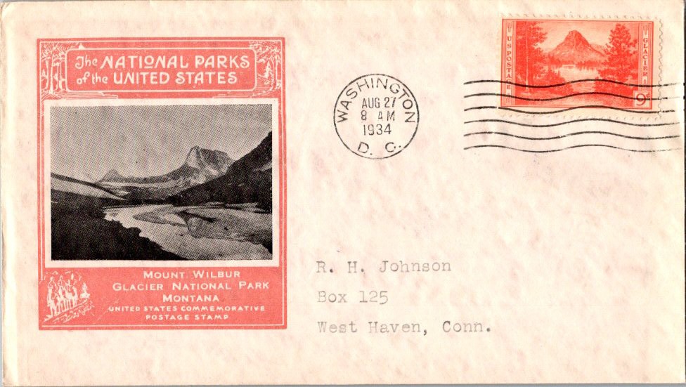 United States Scott 748 Typewritten Address.