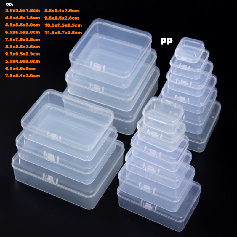 Small Plastic Clear Storage Box Jewelry Beads Organizer Case Container Durable