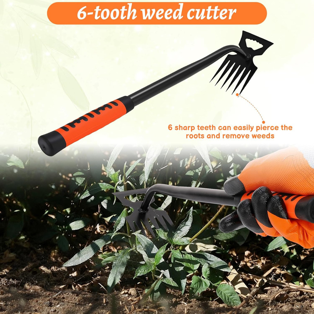 Weed Puller Tool, Manual Portable Stainless Steel Weeder Puller Tool, Crack Weed