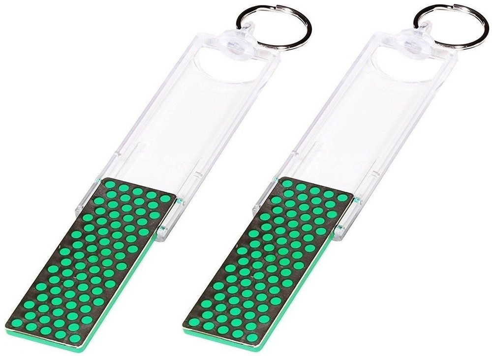 2 PACK DMT Mini-Sharp Keychain Sized Diamond Knife Sharpener Extra Fine Grit 5 ⅝