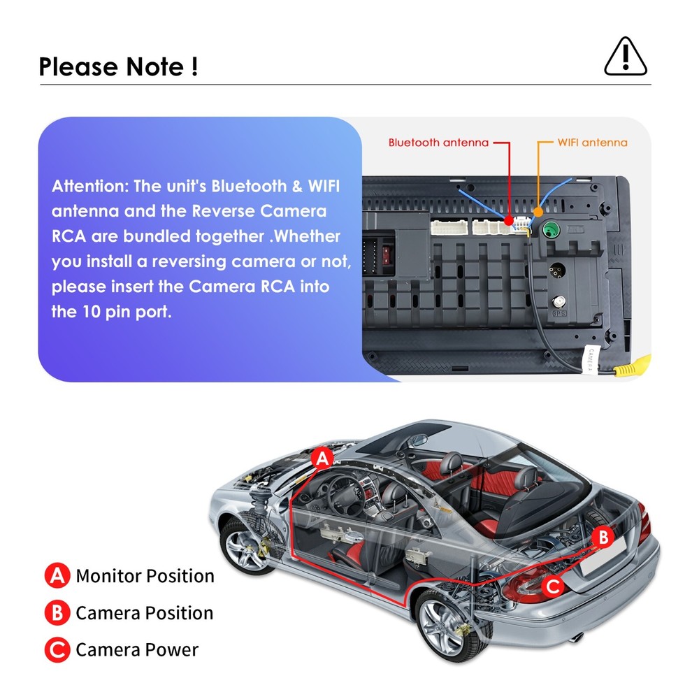 Universal Car Rear View Backup Camera HD Night Vision Waterproof Reverse Camera