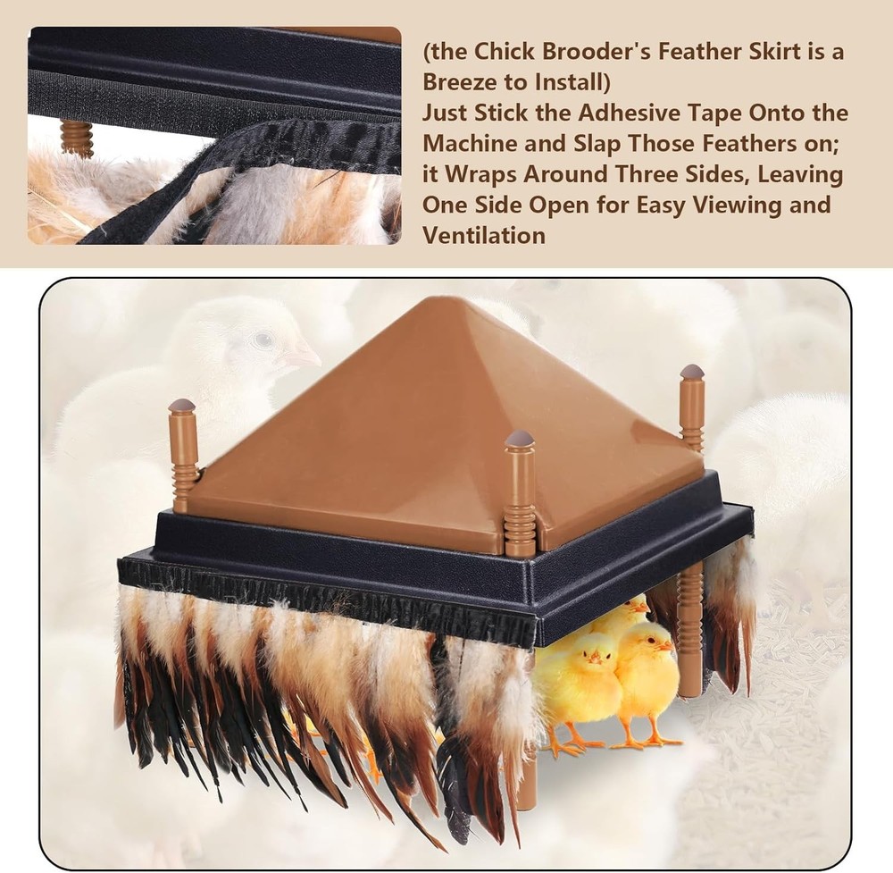 Customizable 6.5FT Brooder Heating Skirt - Easy Installation for Happy Chicks