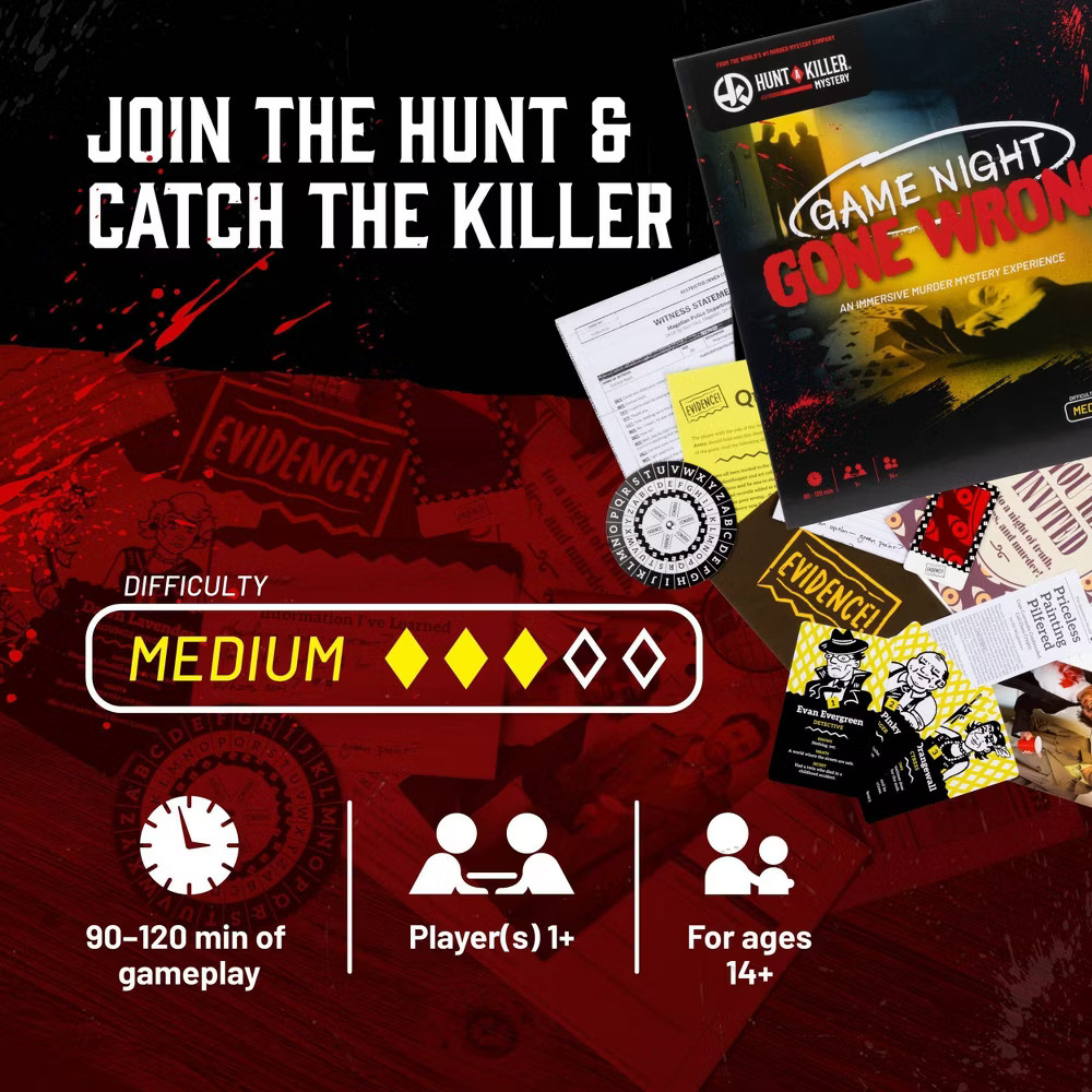 Hunt A Killer Game Night Gone Wrong Board Game