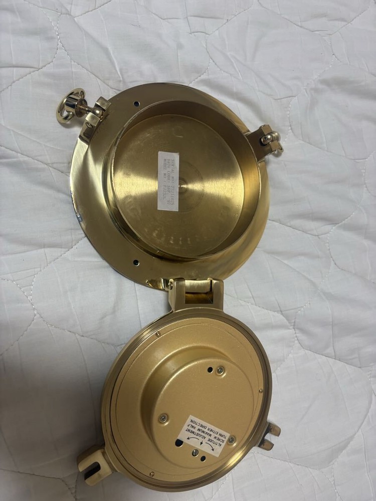 Plastimo Brass Barometer For Ships Marine Clock