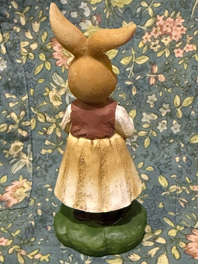 Pair Of 2 Spring Easter Animal Bunny Hare Rabbit Figurines Figures Decor Easter