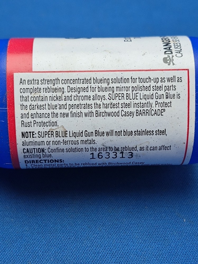 Birchwood Casey Super Blue - Liquid Gun Blue Solution NEW