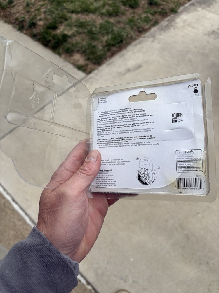 Master Lock Minis Combination PadLock 3 Pack, Read Description