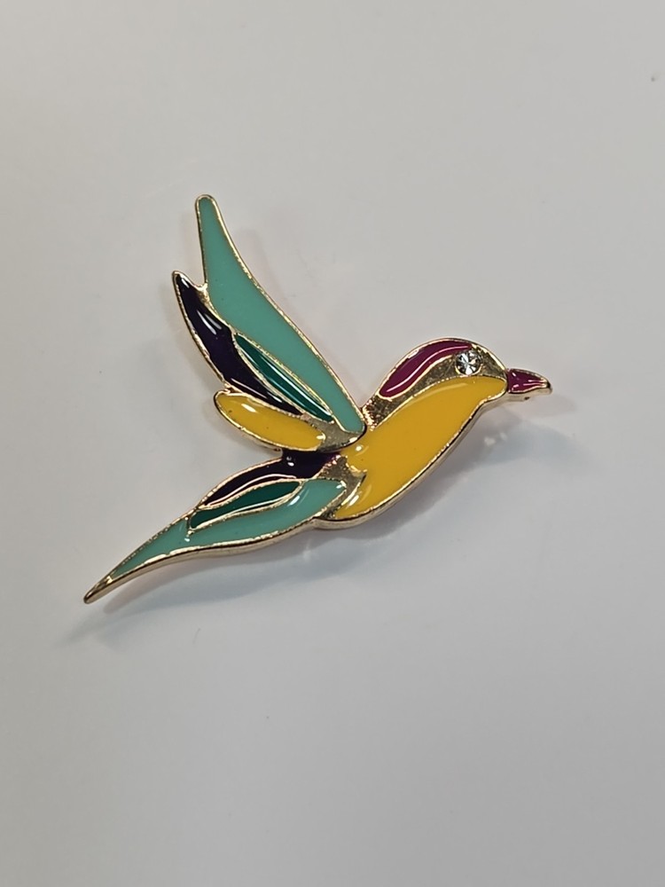 Bird Yellow & Blue Lapel Pin