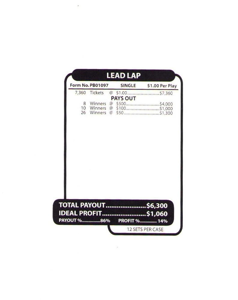 Pull Tab - Jar - Tickets Game - Lead Lap