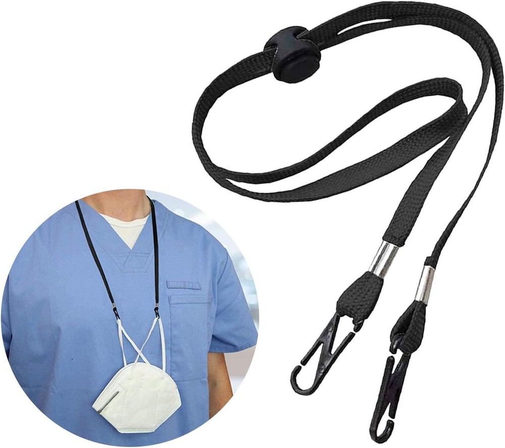 5 pack Adjustable Flat Lanyard Face Mask Extender Ear Savers Strap Holder Strap