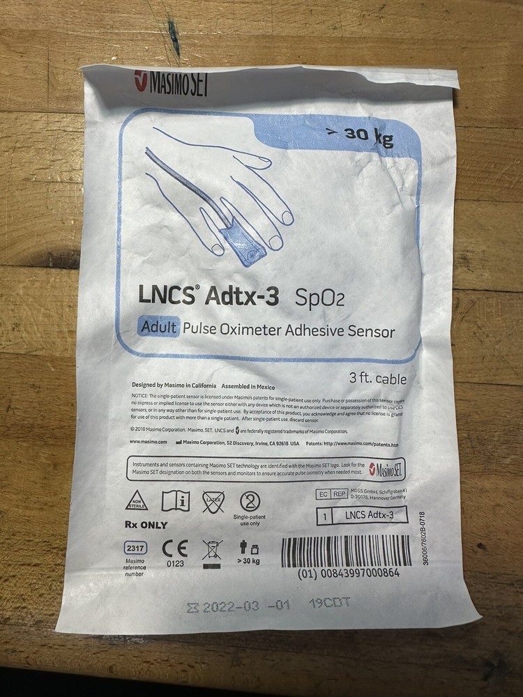 Masimo 2317 LNCS-ADTX-3 SpO2 - Expired