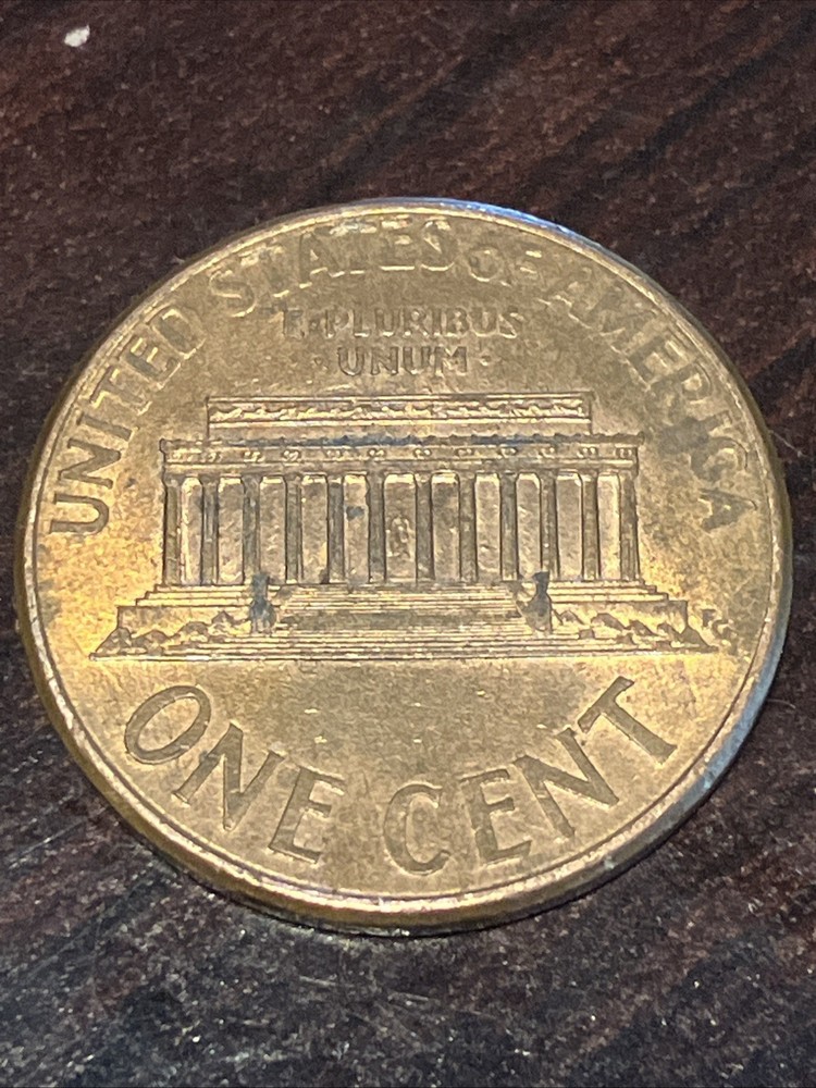 2002-D Lincoln Memorial Cent/Penny, Error, Grease Strike Through, RB