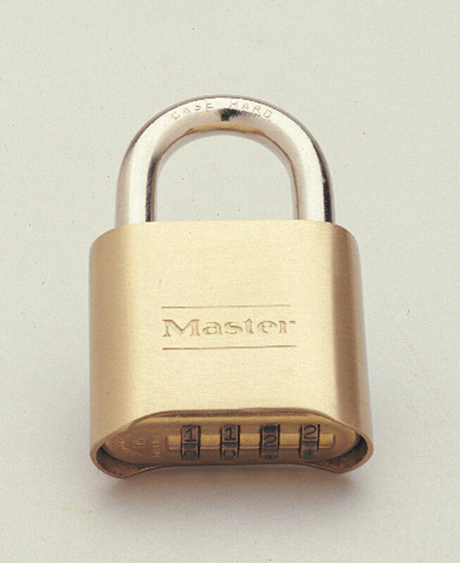 MASTER LOCK 175D - COMBINATION PADLOCK - RESETTABLE COMBO - BRASS 2" WIDE
