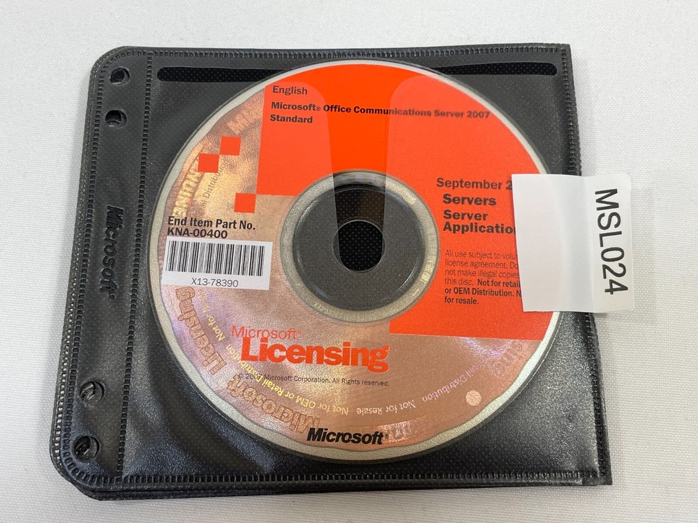 Microsoft Office Commincations Server 2007 Standard & Enterprised Edition DVD PC