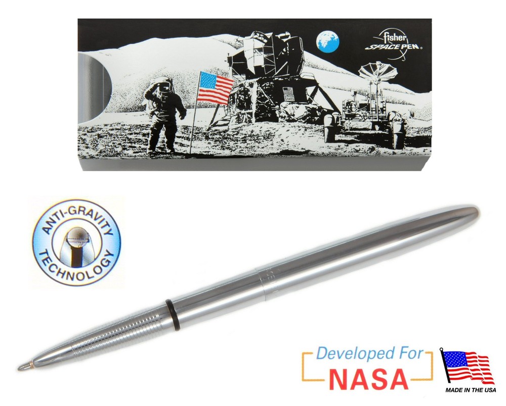 Fisher Space Pen's Chrome Bullet Pen #400 Plus An Extra Black Refill