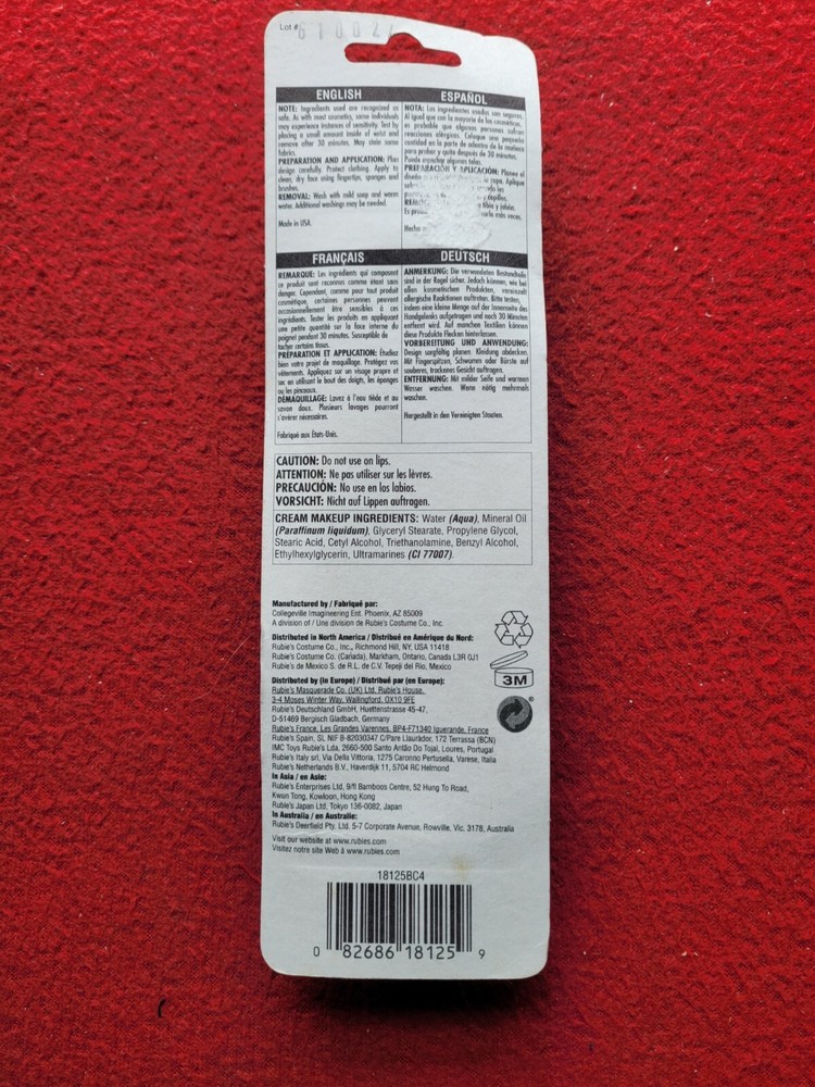 Halloween Blue Cream Makeup