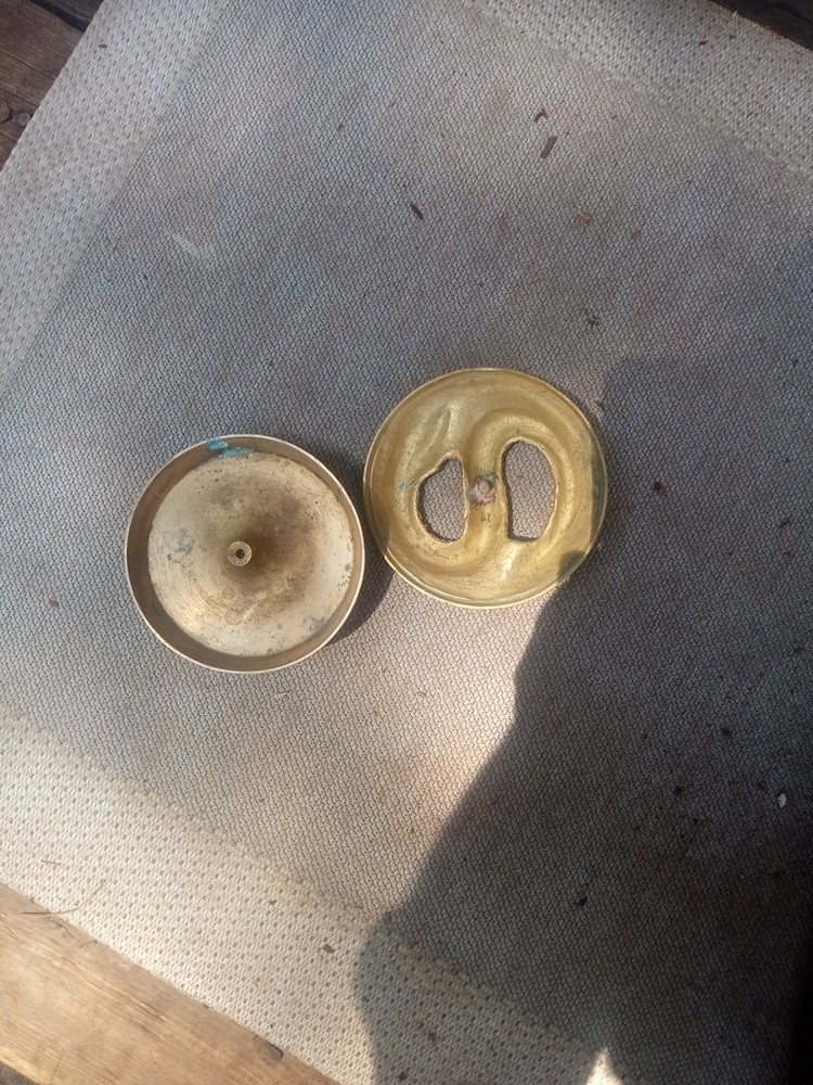 Antique Solid Brass Ashtray  3" Wide