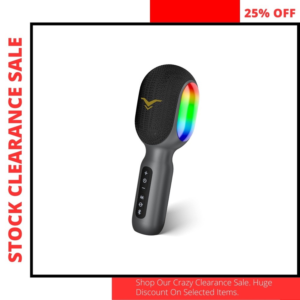 Wireless Bluetooth Karaoke Microphone Portable Speaker Mic