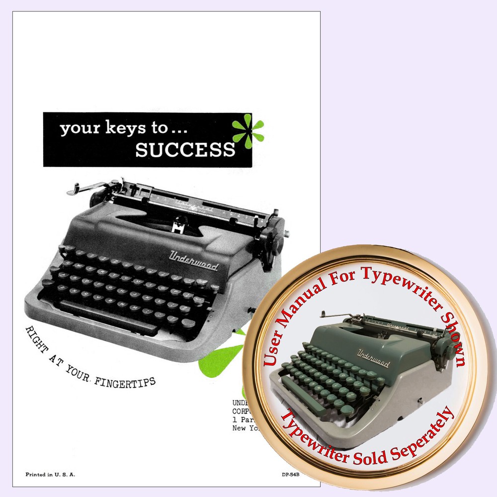 1950s Underwood Universal Typewriter User Instruction Manual.