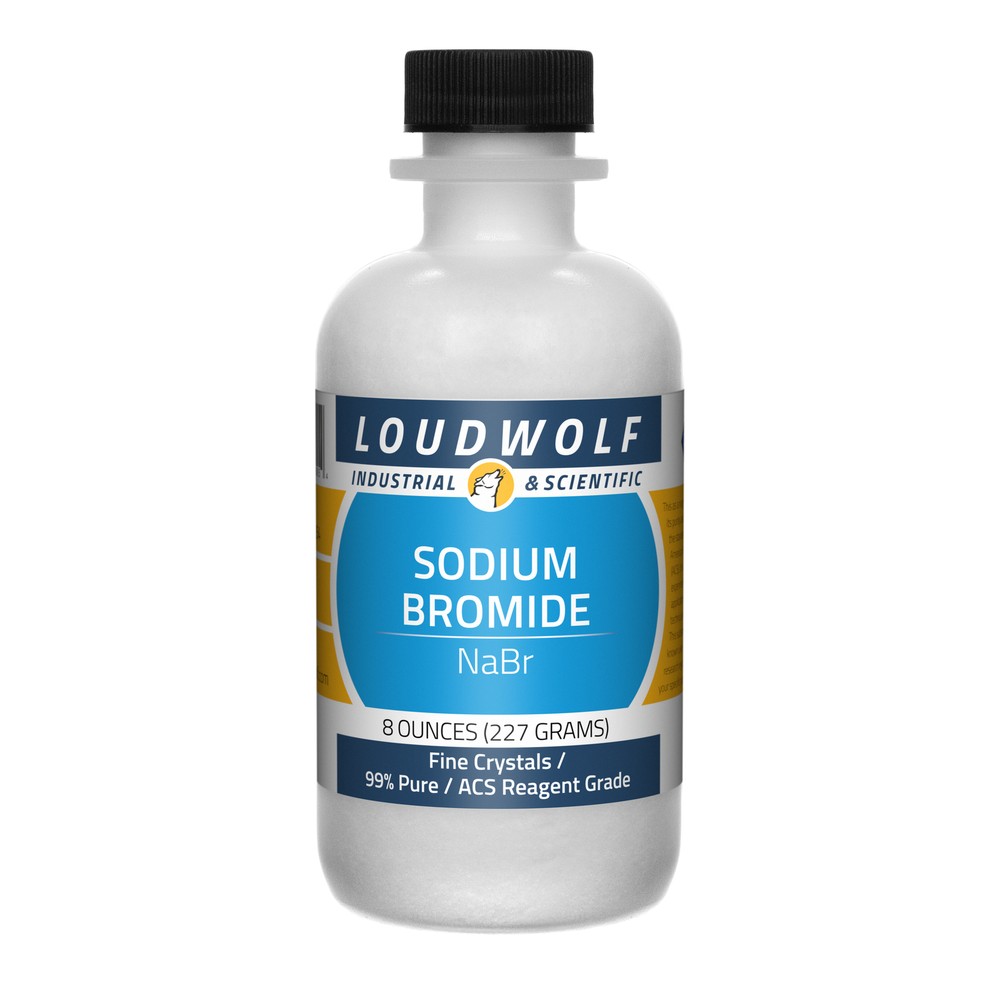 Sodium Bromide, 8oz, ACS Reagent Grade, Sturdy Bottle, SHIPS SAME DAY