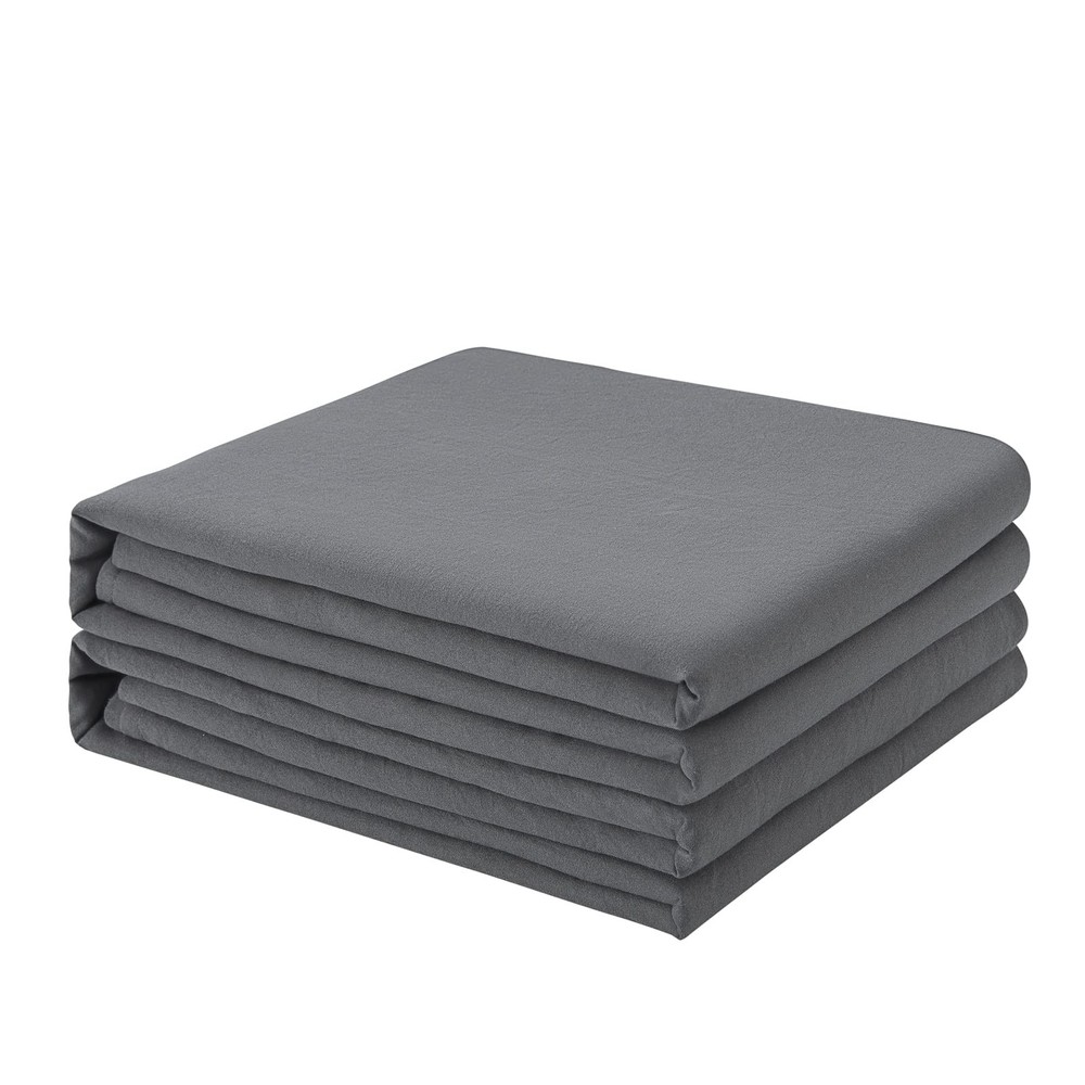 Twin Flat Sheets Only 2 Pack - Hotel Quality Flat Bed Sheets - Brushed Microf...