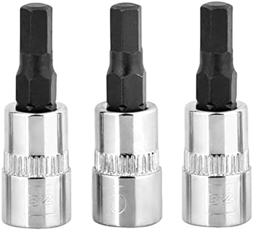 5Mm Hex Bit Socket/Allen Driver Three Pack (1/4" Drive, Short)