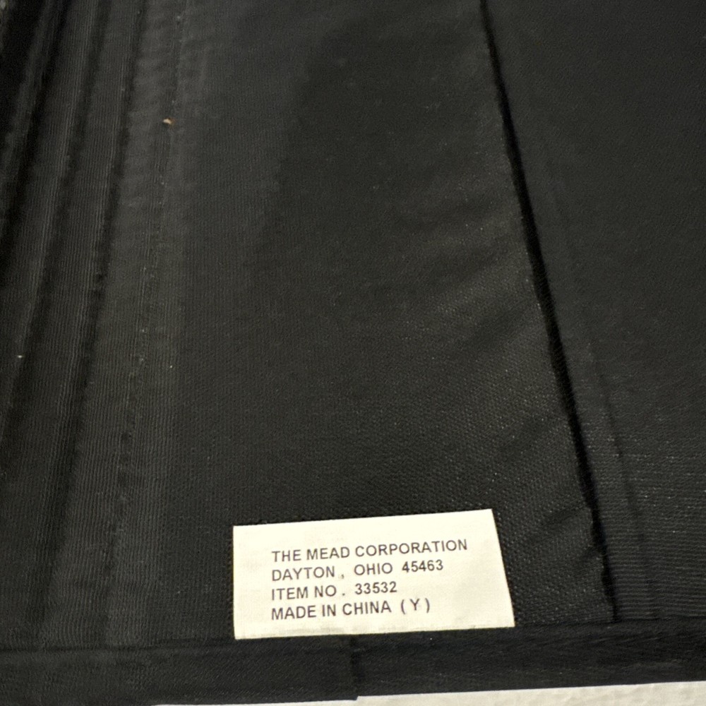 Vintage 1995 Nike Mead School Folder Trapper Keeper Black With Folder Insert