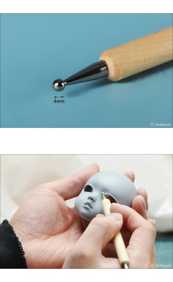 [Dollmore] Doll making tool Dot pen 3-piece set (Silver)