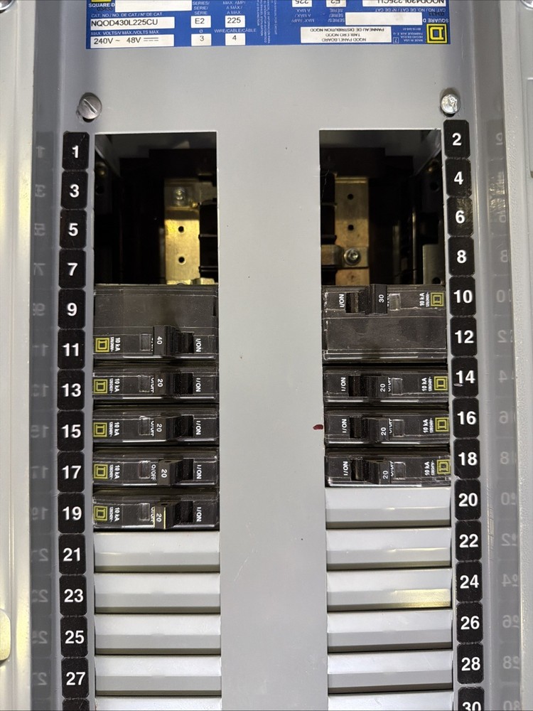 NQOD430L225CU Square D Interior PanelBoard With Breakers 225Amp