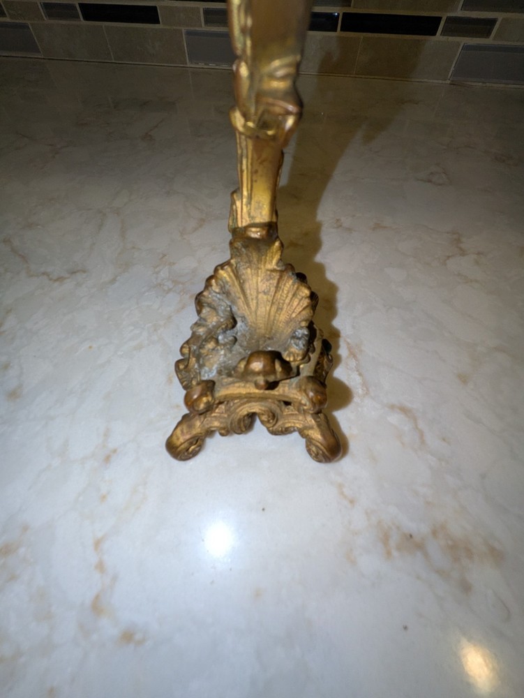 Vintage Bronze Leaf Figurine (5.25")