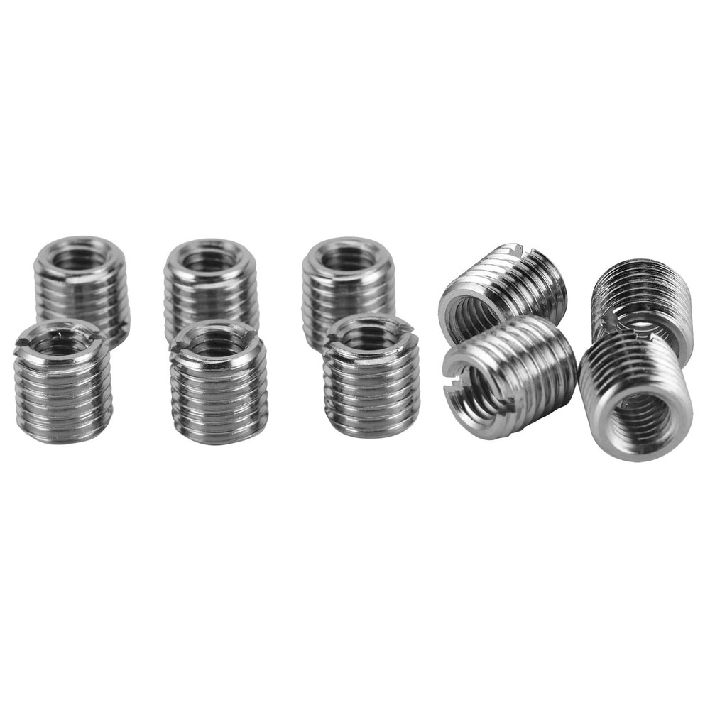 10Pcs Self Tapping Thread Insert, Externally Threaded Insert Inner M8 X 1.25 Out