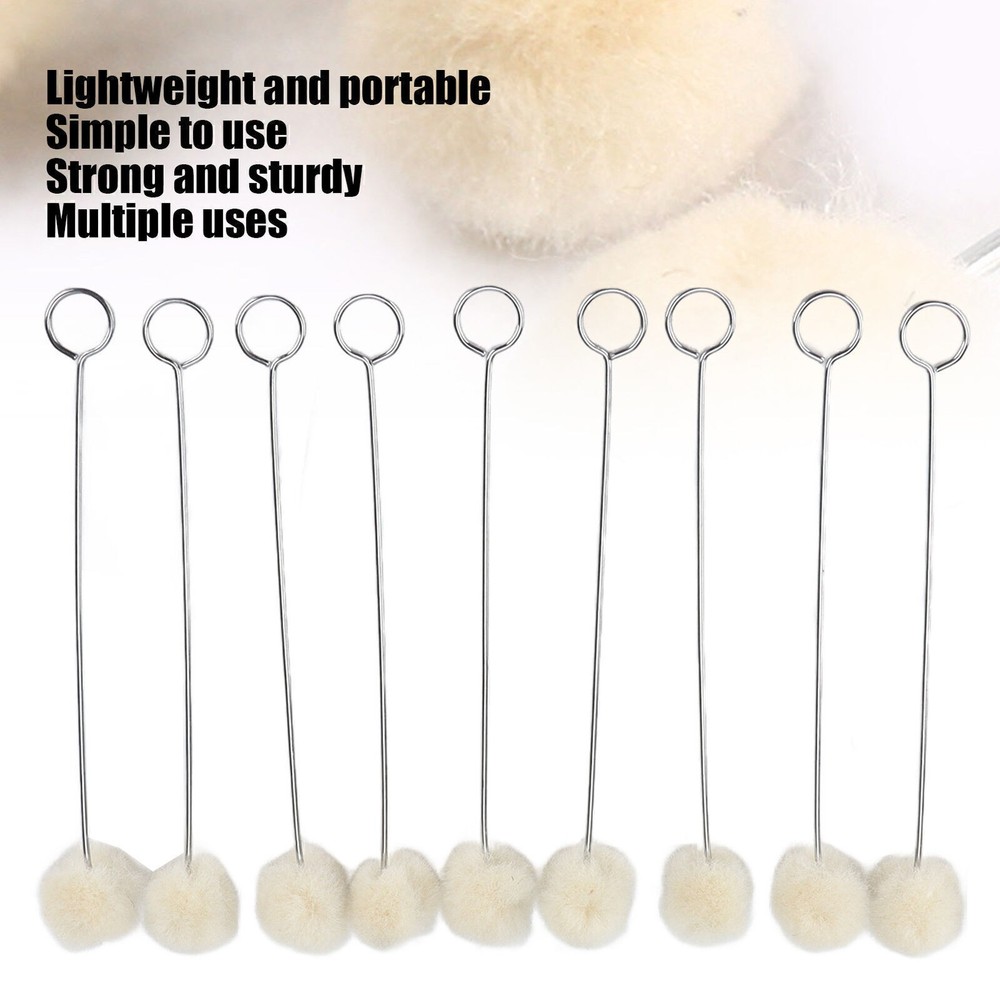 100pcs Wool Ball Brush HandMade DIY Durable Practical Leather Tools