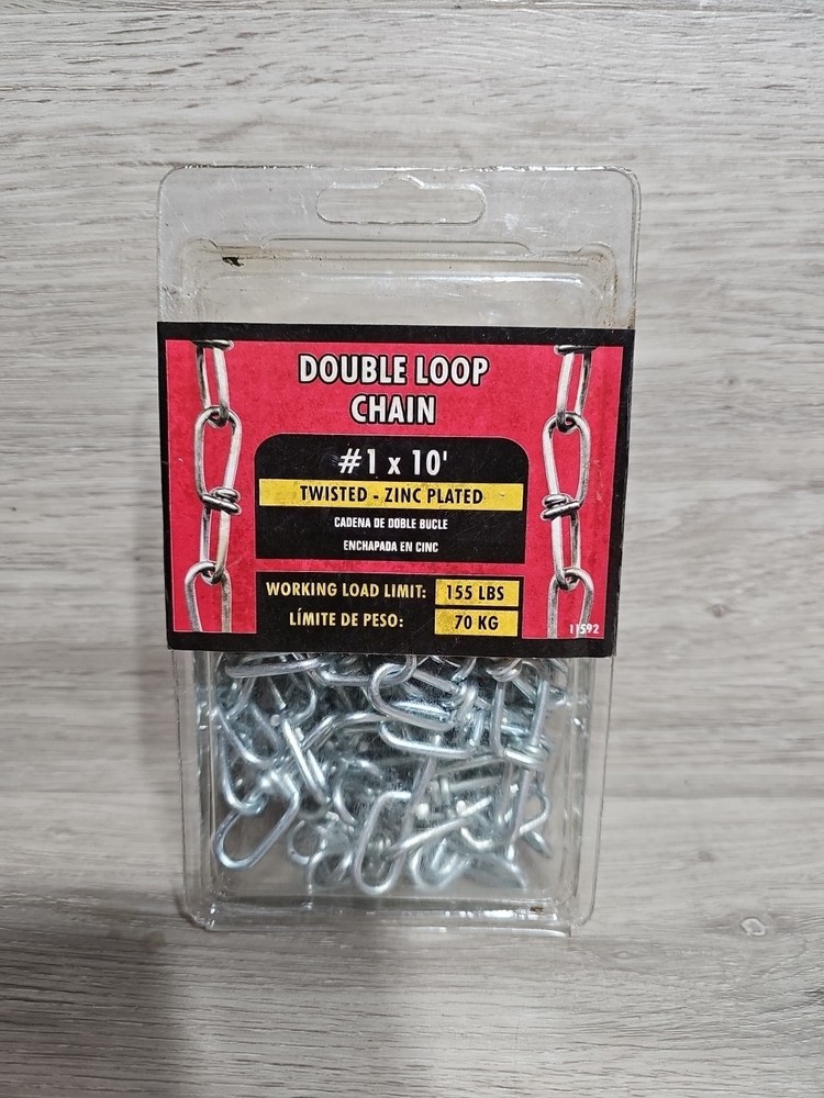 Double Loop Chain #1 × 10' Twisted Zinc Plated