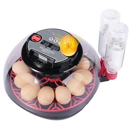 for Hatching Eggs, Chicken Egg Incubator with Automatic Egg 12 Egg Incubators