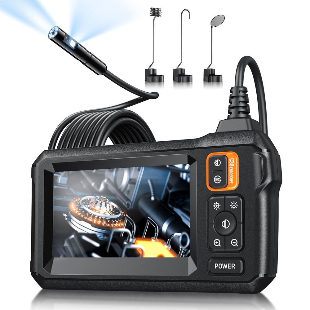 Inspection Borescope Camera, 1920P HD, 10FT Cord
