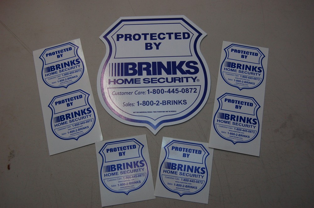 BRINKS yard sign 12 STICKERS