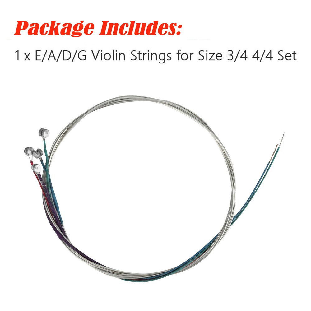 G D A E Violin Strings for Size 4/4, 3/4 Fiddle Steel Strings Replacement M1N4