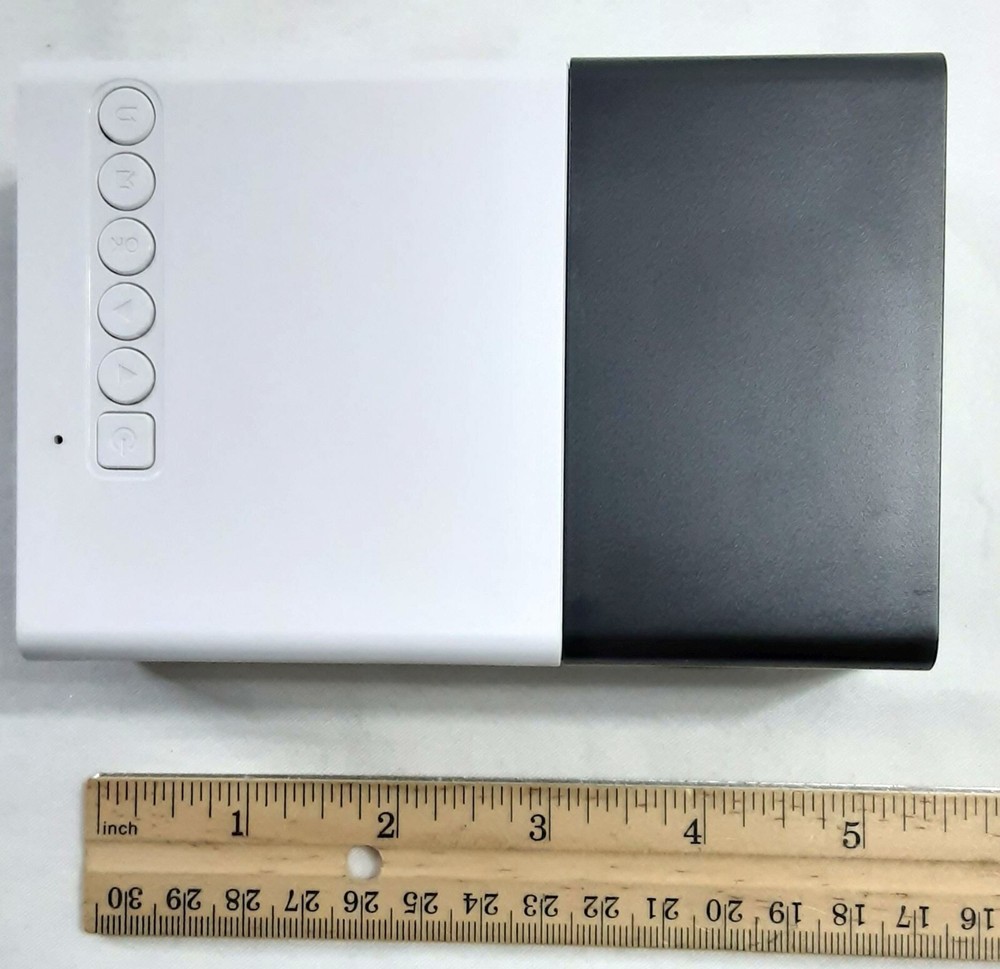 New, White/Gray LED Projector High Resolution 1080p w/Remote (Bundle)