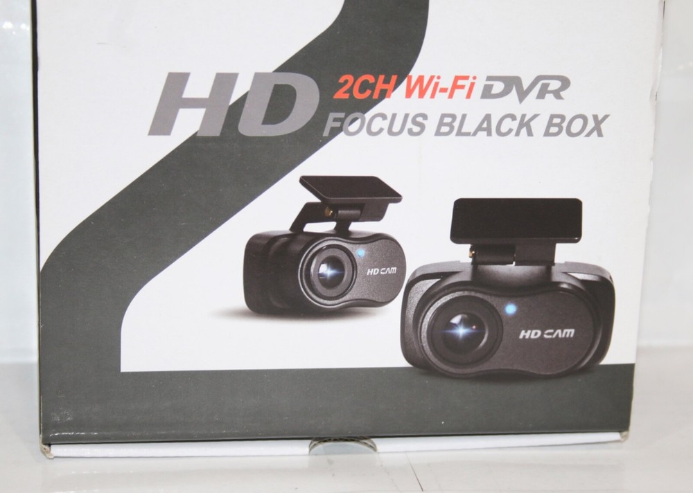 eCell e-Focus 2CH Night Vision Dash Cam w/Separate Main Device & Smartphone Link