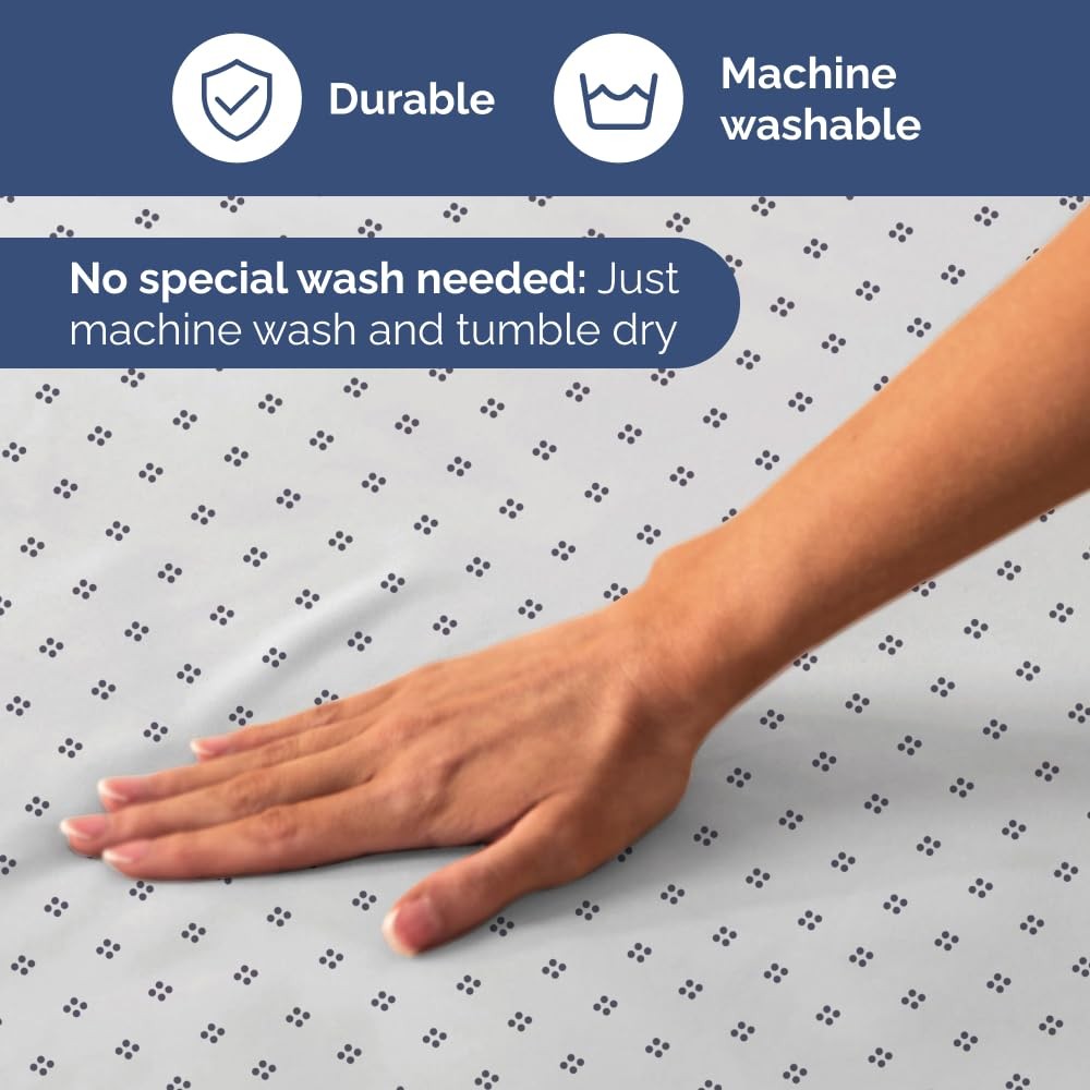 Blue Dot Pattern Sheets - 1 Flat & 1 Fitted Sheet & 2 Pillowcases w/ Deep Poc...